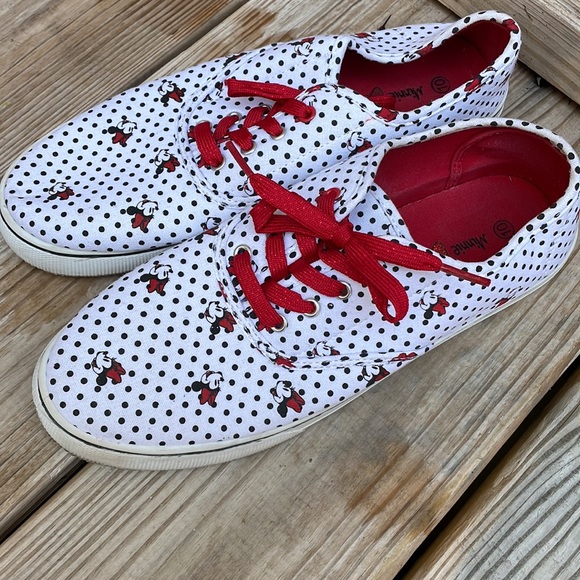 DISNEY Minnie Mouse Poka Dot Sneakers Size 10 - Picture 11 of 11